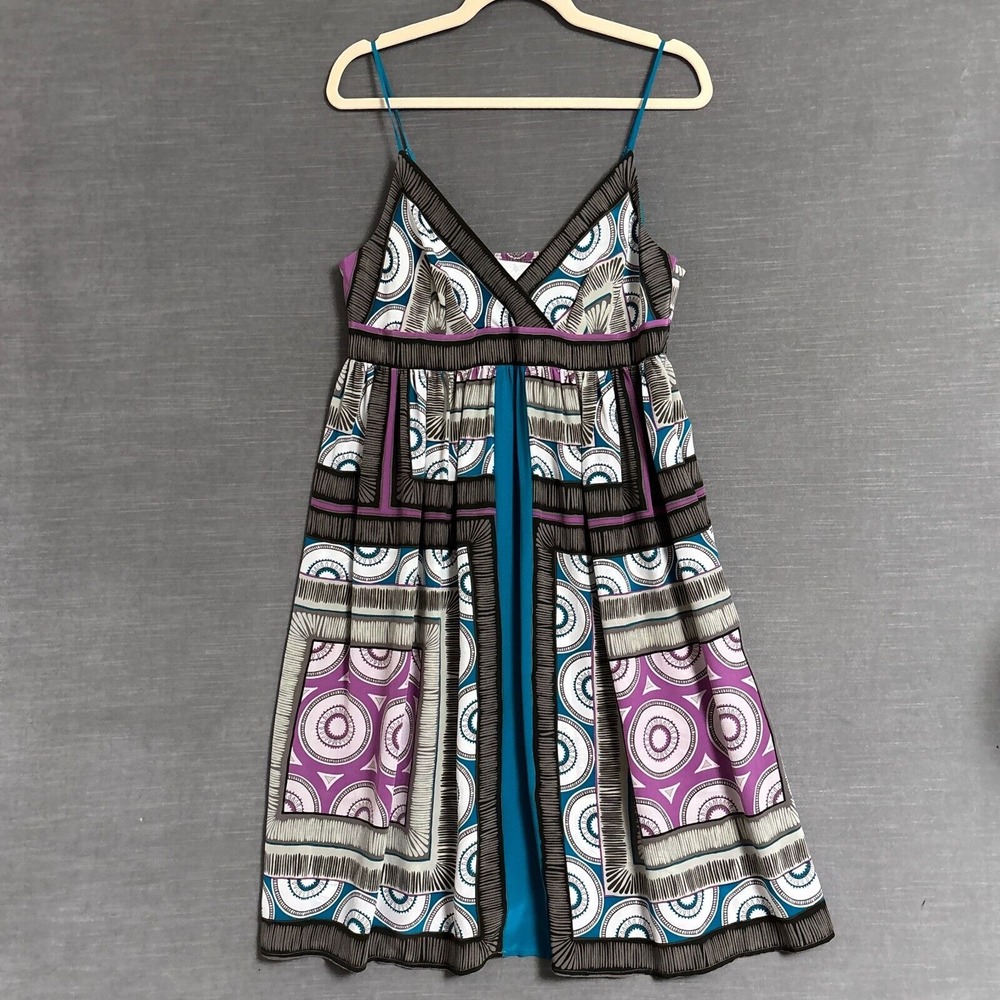 Vtg Slip Dress 14 Pink‎ Brown Silk 90s y2k Babydoll Boho Hippie Festival Grunge